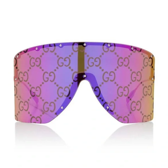 GUCCI Parade Runway Mask-Frame Metal Sunglasses Gucci Fashion Show 60mm Metal Aviator Sunglasses | Neiman Marcus main image 3